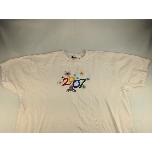 Orlando Florida 2007 T Shirt Embroidered Castle SZ XXL 2XL White - Picture 3 of 12